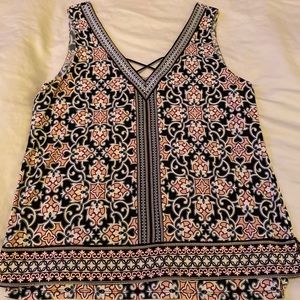 White House Black Market embroidered blouse